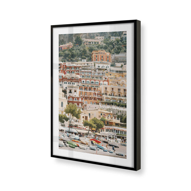 Imprimé aux couleurs de la falaise, Cadre photo noir satiné, H 37 po x l 25 po x P 1,25 po