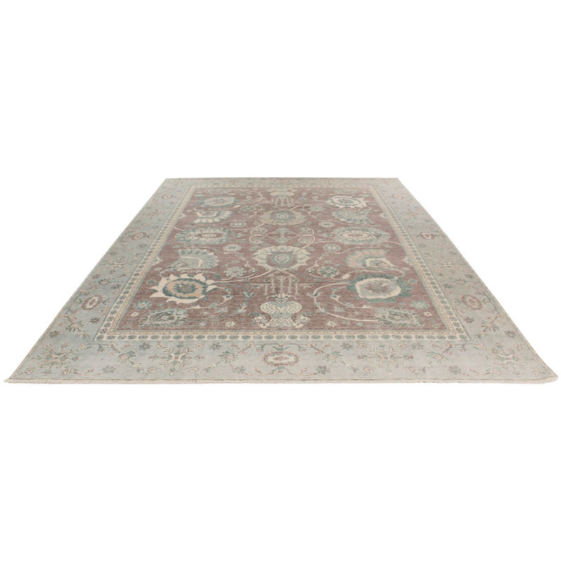 Tapis turc mauve et bleu 9 x 12