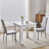 Grey Leather Line Chairs#2