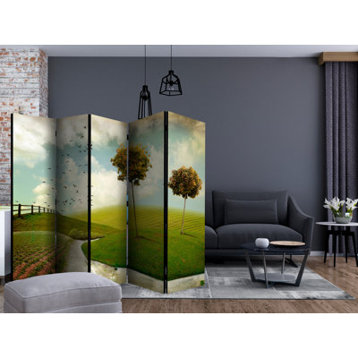 Crelake 225cm W x 172cm H 5 - Panel Folding Room Divider