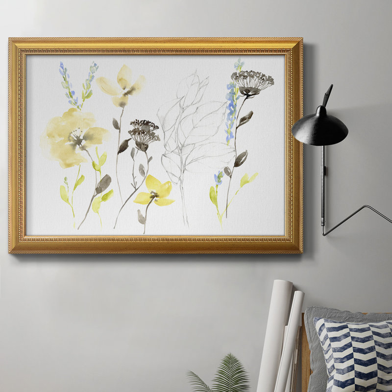 Fleurs sauvages et toile encadrée de qualité supérieure Contour II, prête à être accrochée
