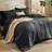 Bedsure Full Cationic Dyed Printed Bed-in-a-Bag Set – Black, 7-Piece Bedding Set-123165319-123165318