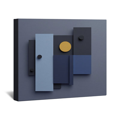 Geometric Shapes Composition Canvas Gallery Wrap in Many Sizes