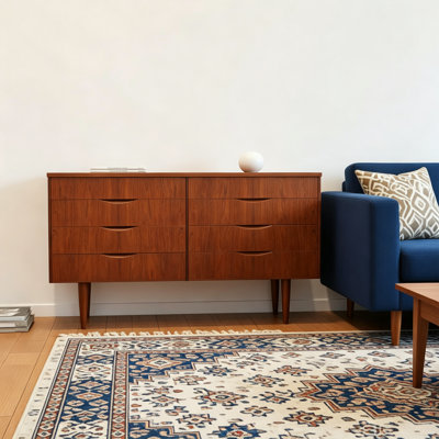 Tall Arc-Shaped Groove Handle Buffet Table