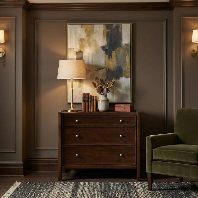 Hampton 3 - Drawer Solid Wood Nightstand