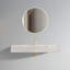 Lavabo intégré à surface solide brillante avec 1 trou de robinet pré-percé