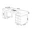 Bureau double caisson en pierre frittée avec tiroirs-910476817-910476819