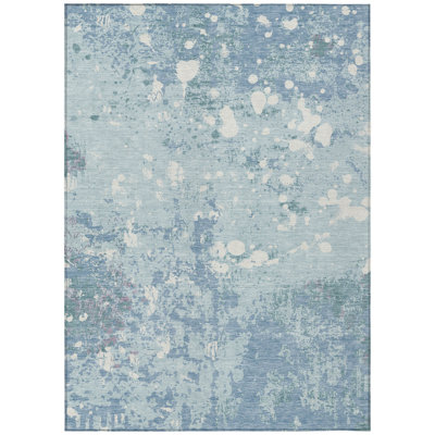 Machine Washable Indoor/Outdoor Chantille ACN2679 Abstract Rug