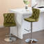 Siège pivotant 360 °, revêtu de velours, dossier, olive, 2 pour la maison et la cuisine de pub de 2, pivotant, hauteur 25 - 33 pouces, îlot olive