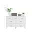 Commode 7 tiroirs, armoire de rangement large à profil bas