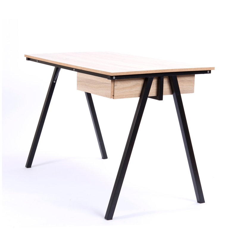 Conesus Computer Desk, Oak, Black