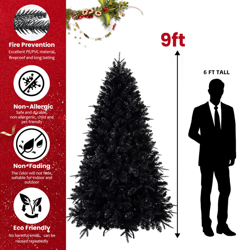 Black PE/PVC mixed automatic tree, 5'