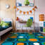 Tapis touffeté à motif géométrique-55457977