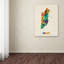 « belize aquarelle map », impression sur toile tendue-15722043