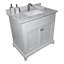 Comptoir de meuble-lavabo classique en marbre de Carrare de 31 pouces avec lavabo encastré et dosseret Virella (lavabo seulement)