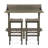 3-Piece Balcony Bar Set With Bottom Shelf Table And 2 Stools, Grey Finish