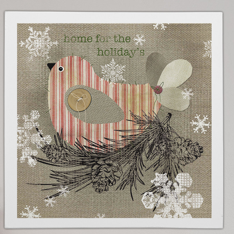Toile de jute - impression, H 32 po x l 32 po x P 1,5 po, Toile tendue