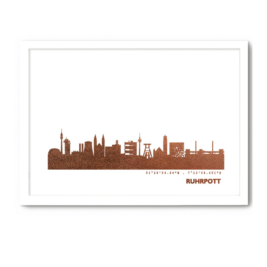 Gerahmtes Poster Ruhrpott Skyline