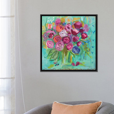 «Pink Peony», reproduction sur toile tendue