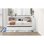 Lit de jour simple blanc avec rangement et connexions - Conçu pour offrir une expérience de chambre à coucher confortable avec des tiroirs et un décor solide et durable