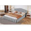 Tête de lit tapissier en velours pour lit grand lit, bleu clair