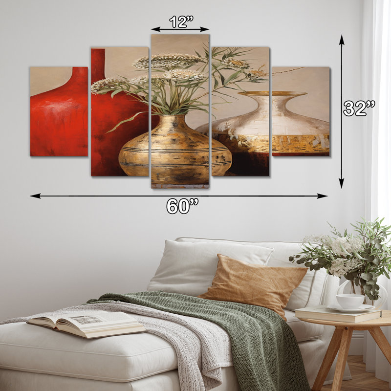 Callen - Boho Pottery Canvas Print - 5 Panels