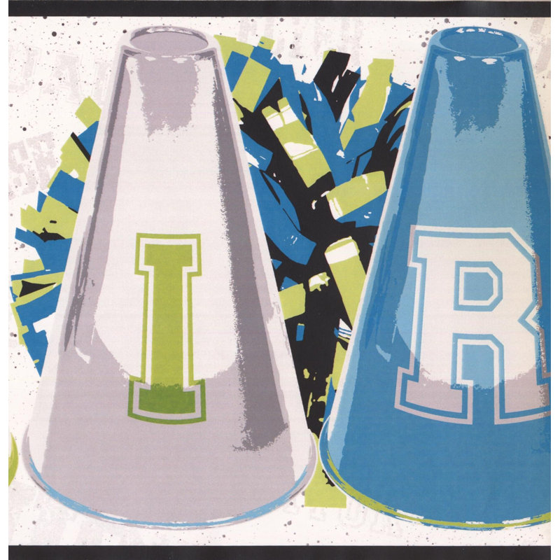 Bordure murale We Got Spirit Pylons, Bleu / Gris