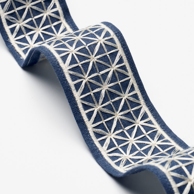 Ruban Directoire étroit, Bleu marine