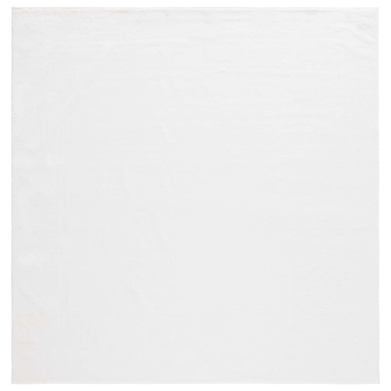Faux Rabbit Fur Performance Machine Washable Solid Color Rug, Rectangle 6' x 9'