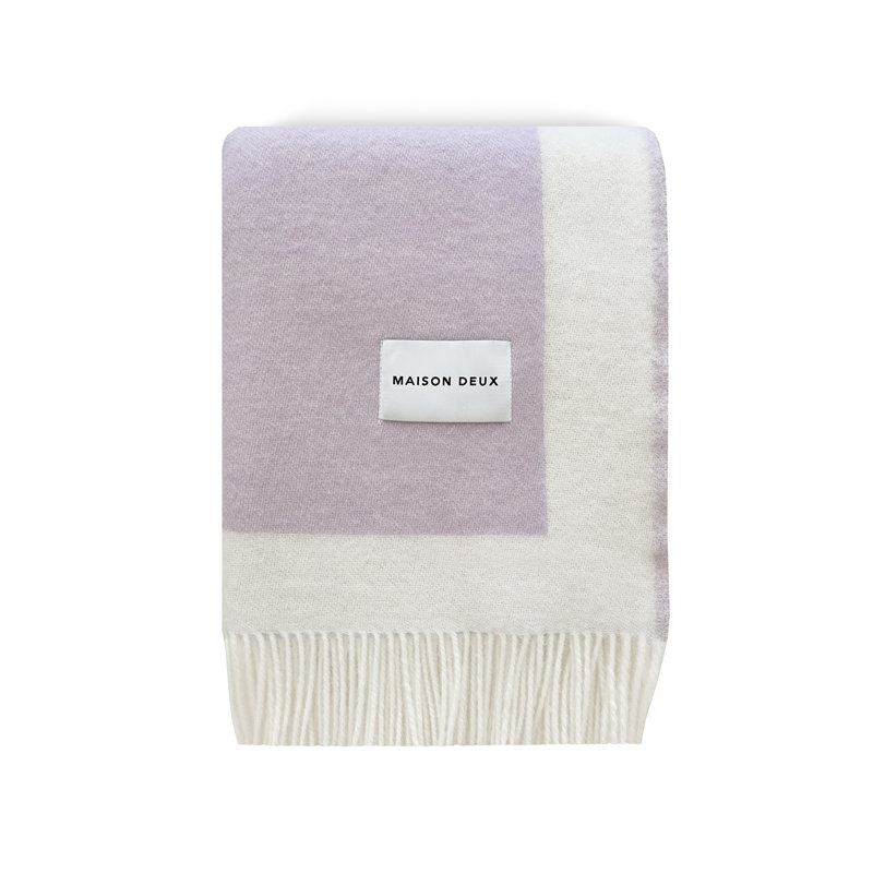 Throw Blanket, Lilac/Yellow