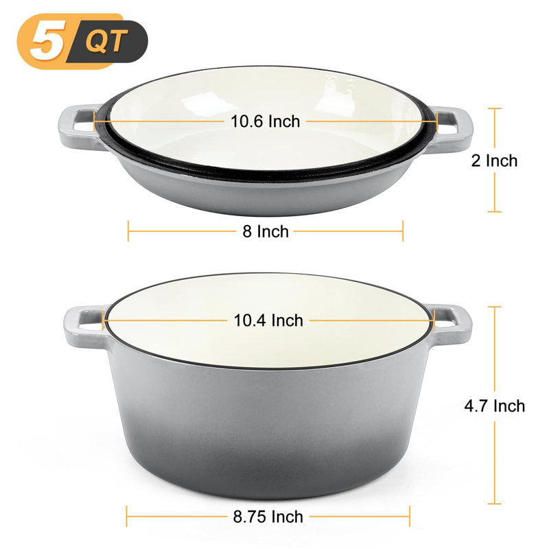 Faitout 5 pintes, Gris