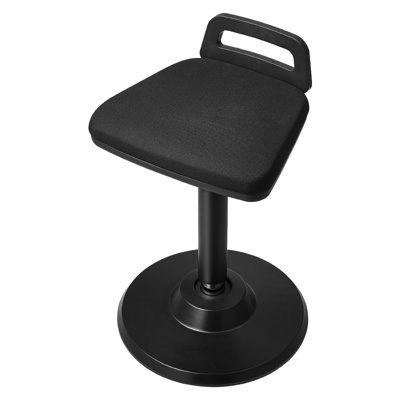 Wobble Chair Height-Adjustable (24.6-34.4") Active Chair with Handle Black