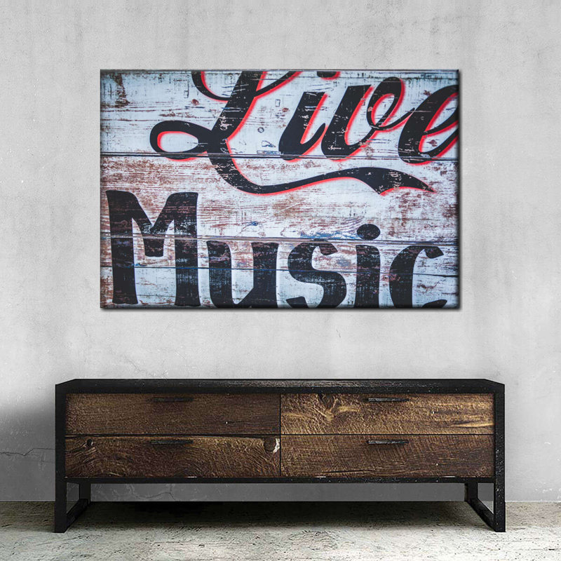 Live Music Graffiti, reproduction sur toile, L 24 po x H 36 po
