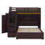 Lit superposé simple / double avec marches de rangement, garde-robe intégrée, ports USB et éclairage-1686545540