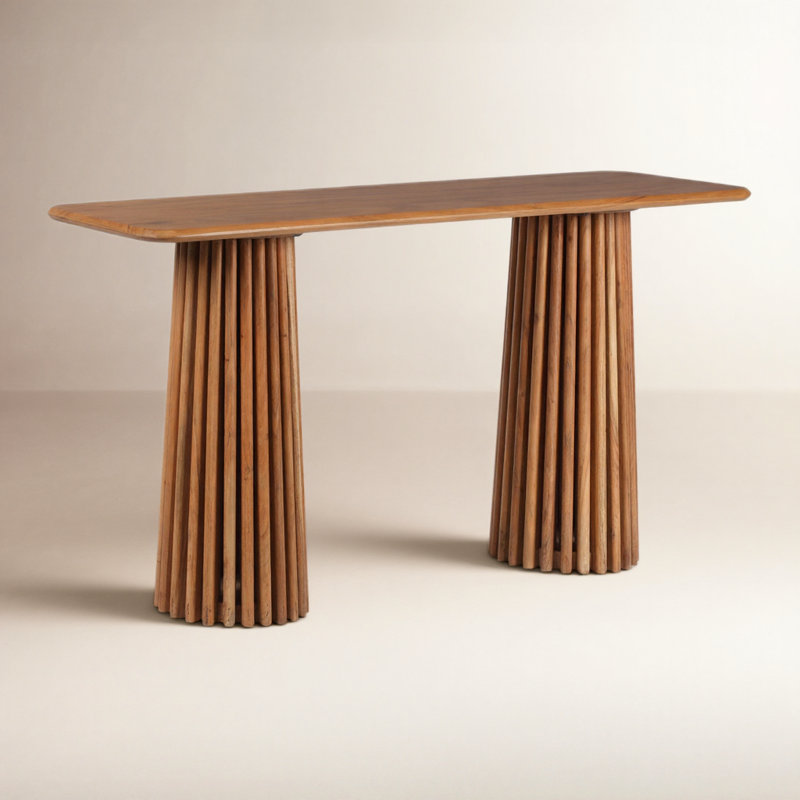 Console en bois massif 55 po Roanne, Naturel