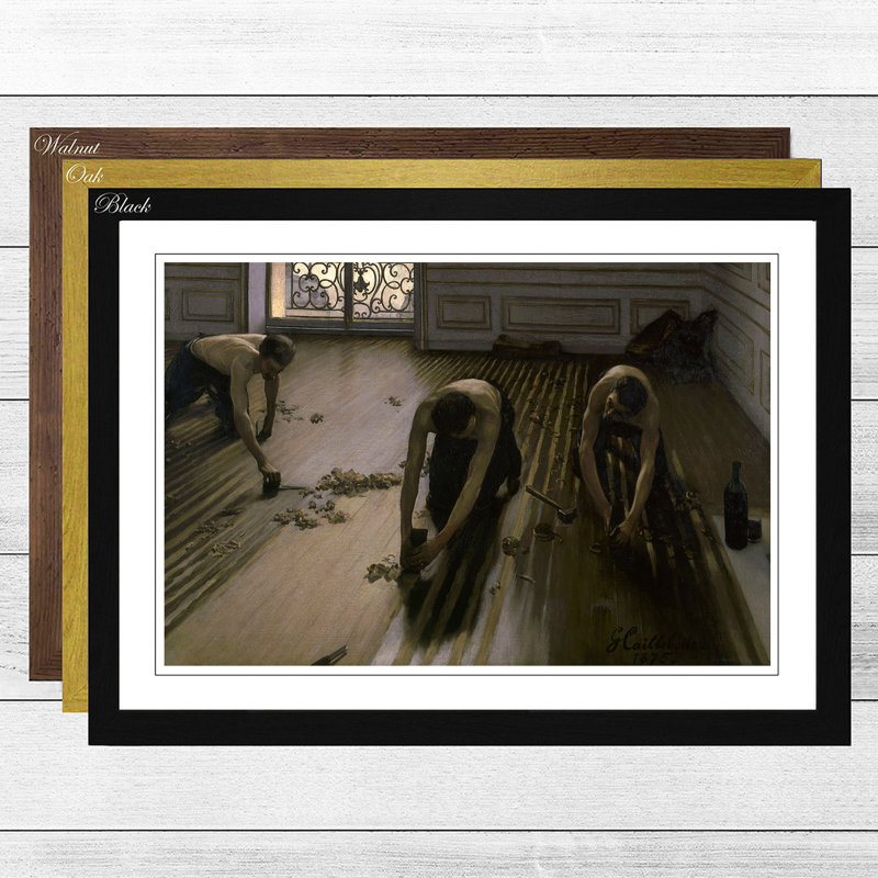 The Floor Planers by Gustave Caillebotte - Framed Print, Walnut