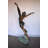 Ballet Dancer Performing on Stage Bronze Statue - Size: 45"L x 27"W x 71"H.