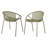 Patio Dining Chairs Stackable Chairs with Breathable Design Modern Simple Art Style (Set of 2),Metal Legs+Plastic backrest-650798511