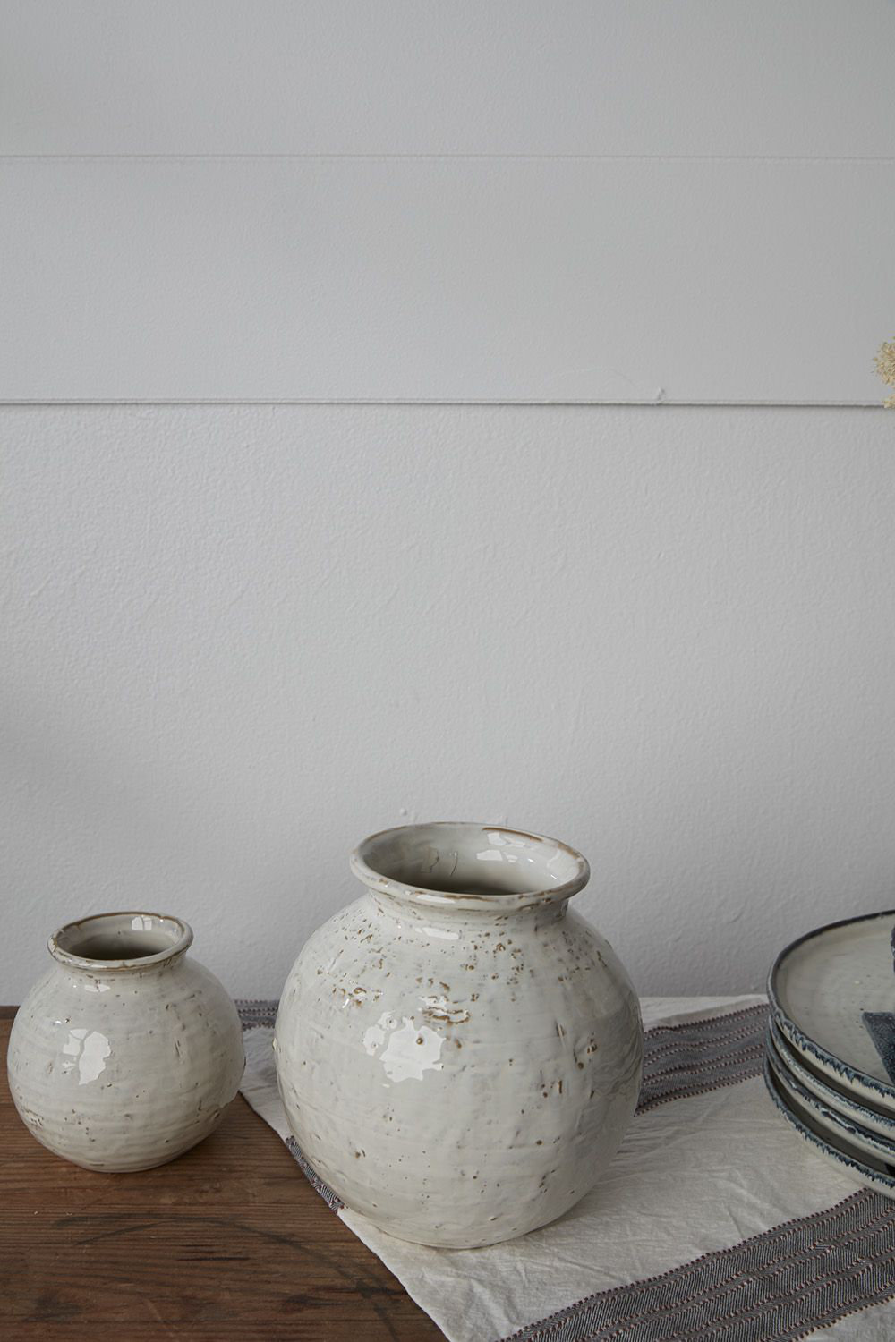 Jesiah Handmade Ceramic Table Vase, 6.5" H x 6.5" W x 6.5" D