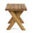 Rustic Wood Table - Sandblast Finish, 18.7" High, Patio Decoration Outdoor Finished, 18" Deep X Wide, Backyard Eminence