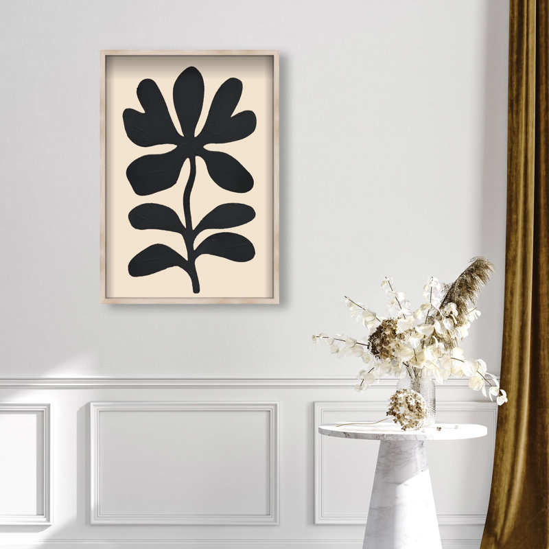 Oliver Gal Under Dark Skies II Abstract - Luxury Shadowbox Framed Wall Art, 32" H x 22" W, Cream