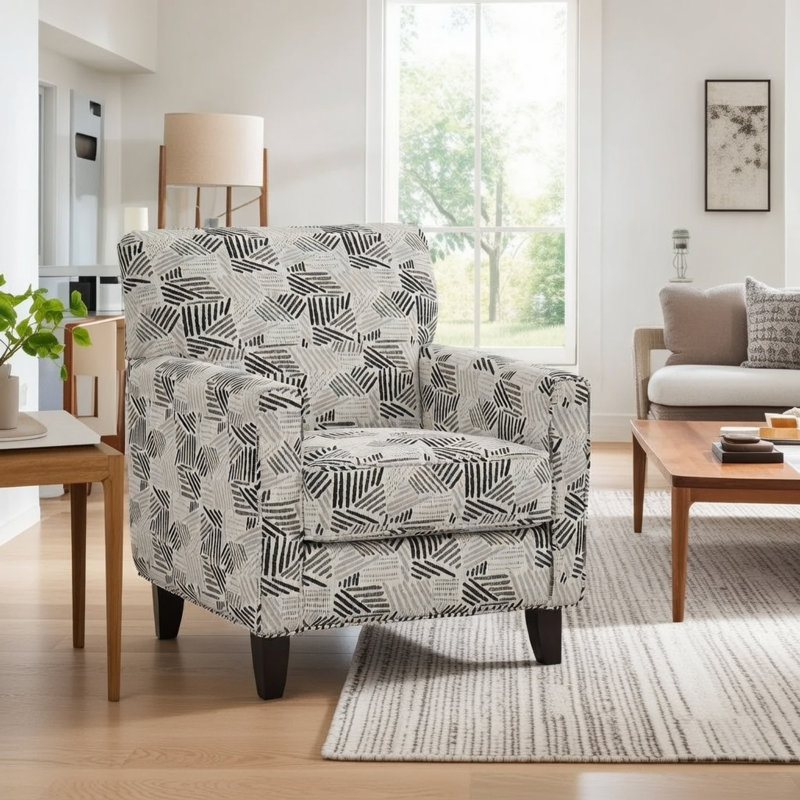 Aravis 30" Wide Polyester Armchair, Yorkshire Slate Polyester