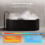 Baignoire de trempage autoportante en acrylique avec trop-plein et bonde escamotable 51 po x 28 po MonBlari-124237060-126089358