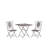 Delphos 2 - Person Metal Patio Dining Set with Square Table , Cushions Included