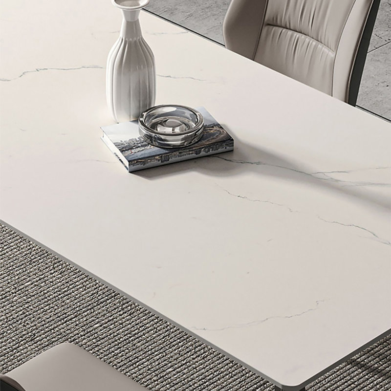 Table de salle à manger en pierre très simple de style italien Born Born, H 29,5 po x L 63 po x l 31,5 po