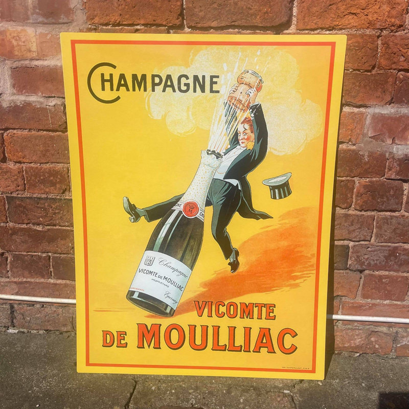 Handmade Food & Beverage Wall Decor on Metal, 80cm H x 60cm W
