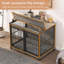 Meuble pour chien de 43,7 po avec coussin pour animaux de compagnie de taille moyenne à grande-702378098