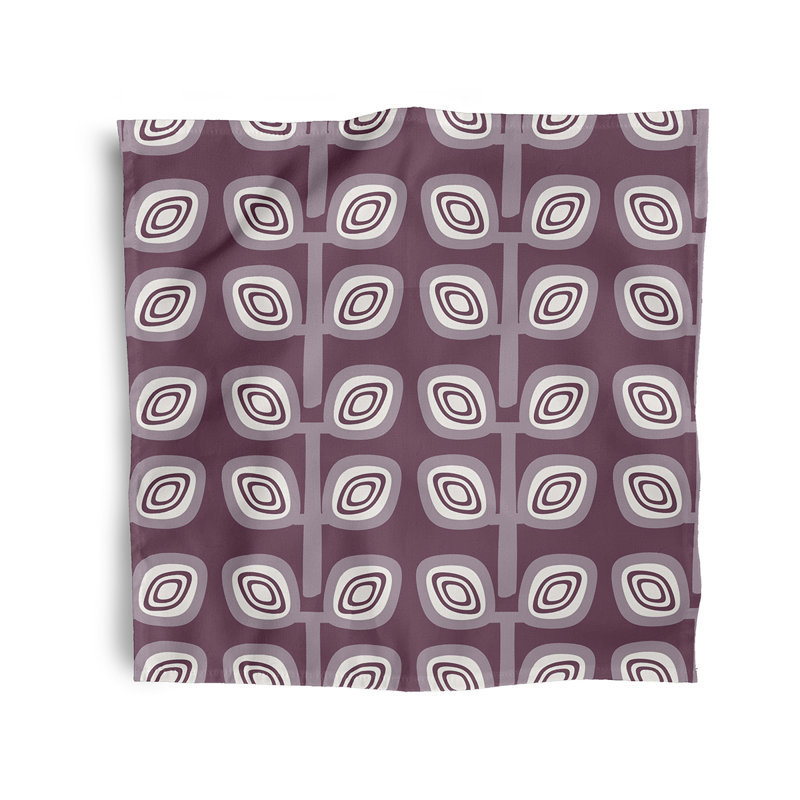 Ensemble de serviettes 4 pièces Leaf Tree, L 18 po x L 18 po, Mauve