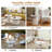 Modern Round Nesting Coffee Table Set of 2, Metal Frame Accent Tables for Living Room
