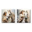 «Playful Flower Horse Beauty», ensemble de 2 animaux carrés-735328582-735328584